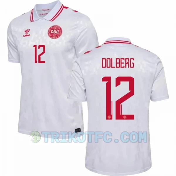 Dolberg #12 Dänemark Fußballtrikots EM 2024 Auswärtstrikot Herren