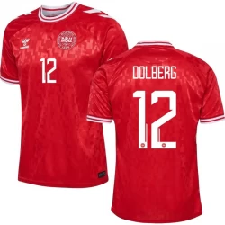 Dolberg #12 Dänemark Fußballtrikots EM 2024 Heimtrikot Herren