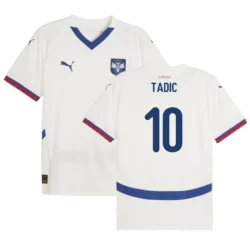 Dušan Tadić #10 Serbien Fußballtrikot EM 2024 Auswärtstrikot Herren