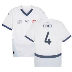 Elvedi #4 Schweiz Fußballtrikot EM 2024 Auswärtstrikot Herren