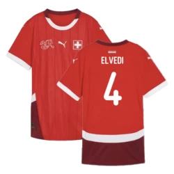 Elvedi #4 Schweiz Fußballtrikot EM 2024 Heimtrikot Herren