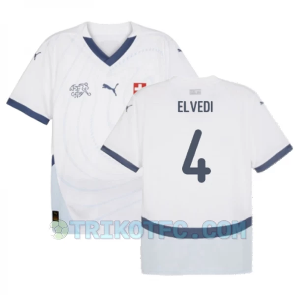 Elvedi #4 Schweiz Fußballtrikots EM 2024 Auswärtstrikot Herren