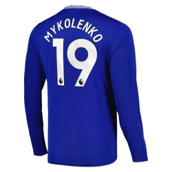 Everton FC Mykolenko #19 Fußballtrikot 2024-25 Heimtrikot Herren Langarm