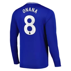 Everton FC Onana #8 Fußballtrikots 2024-25 Heimtrikot Herren Langarm
