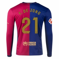 FC Barcelona Frenkie de Jong #21 Fußballtrikot 2024-25 Heimtrikot Herren Langarm