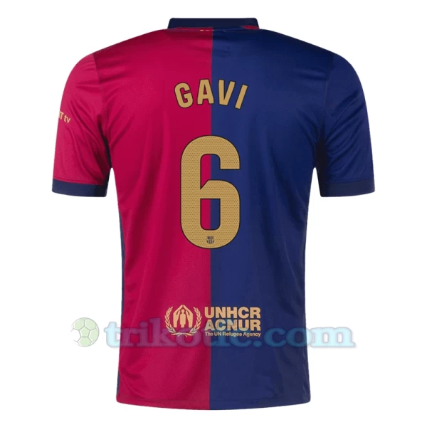 FC Barcelona Gavi #6 Fußballtrikot 2024-25 Heimtrikot Herren