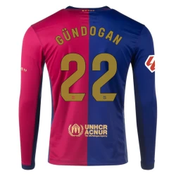 FC Barcelona Gundogan #22 Fußballtrikot 2024-25 Heimtrikot Herren Langarm