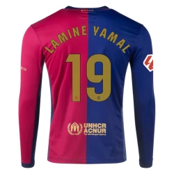 FC Barcelona Lamine Yamal #19 Fußballtrikot 2024-25 Heimtrikot Herren Langarm