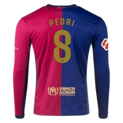 FC Barcelona Pedri #8 Fußballtrikot 2024-25 Heimtrikot Herren Langarm