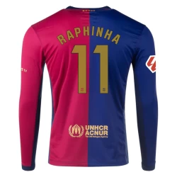 FC Barcelona Raohinha #11 Fußballtrikot 2024-25 Heimtrikot Herren Langarm