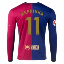 FC Barcelona Raphinha #11 Fußballtrikot 2024-25 Heimtrikot Herren Langarm