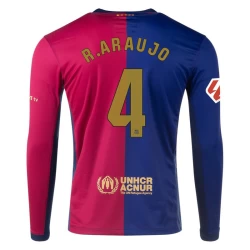 FC Barcelona Ronald Araujo #4 Fußballtrikot 2024-25 Heimtrikot Herren Langarm