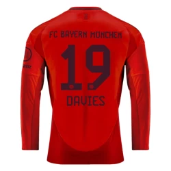 FC Bayern München Alphonso Davies #19 Fußballtrikot 2024-25 Heimtrikot Herren Langarm