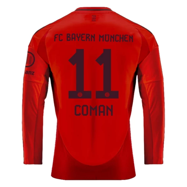 FC Bayern München Coman #11 Fußballtrikots 2024-25 Heimtrikot Herren Langarm