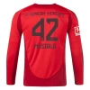 FC Bayern München Jamal Musiala #42 Fußballtrikot 2024-25 Heimtrikot Herren Langarm