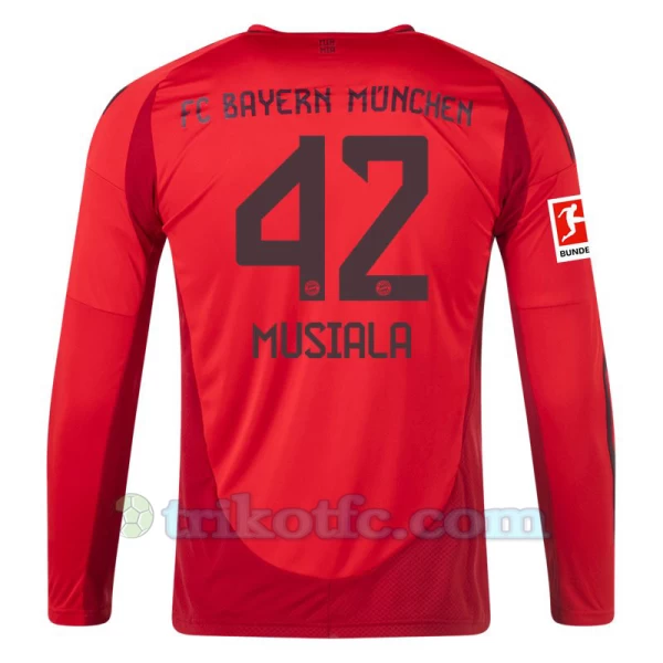 FC Bayern München Jamal Musiala #42 Fußballtrikot 2024-25 Heimtrikot Herren Langarm