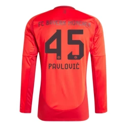 FC Bayern München Pavlovic #45 Fußballtrikot 2024-25 Heimtrikot Herren Langarm