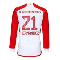 FC Bayern München Theo Hernández #21 Fußballtrikot 2023-24 Heimtrikot Herren Langarm