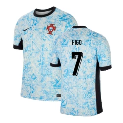 Figo #7 Portugal Fußballtrikot EM 2024 Auswärtstrikot Herren