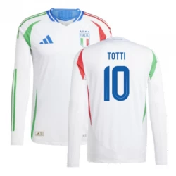 Francesco Totti #10 Italien Fußballtrikots EM 2024 Auswärtstrikot Herren Langarm