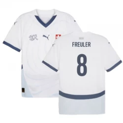 Freuler #8 Schweiz Fußballtrikots EM 2024 Auswärtstrikot Herren