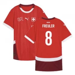 Freuler #8 Schweiz Fußballtrikots EM 2024 Heimtrikot Herren