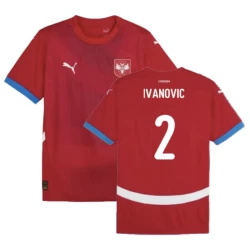 Ivanovic #2 Serbien Fußballtrikot EM 2024 Heimtrikot Herren