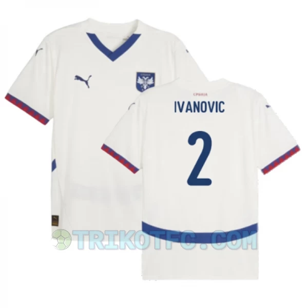 Ivanovic #2 Serbien Fußballtrikots EM 2024 Auswärtstrikot Herren