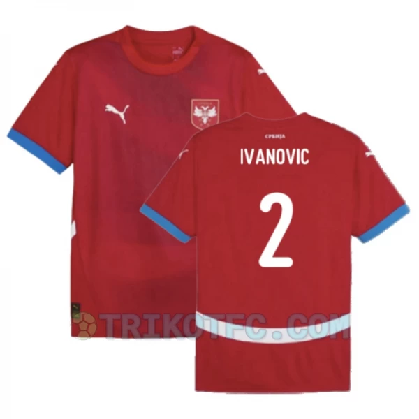 Ivanovic #2 Serbien Fußballtrikots EM 2024 Heimtrikot Herren