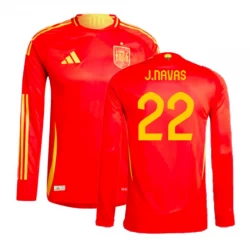 J. Navas #22 Spanien Fußballtrikots EM 2024 Heimtrikot Herren Langarm
