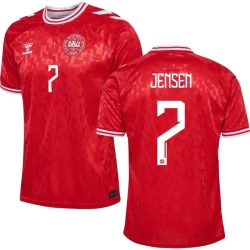 Jensen #7 Dänemark Fußballtrikot EM 2024 Heimtrikot Herren