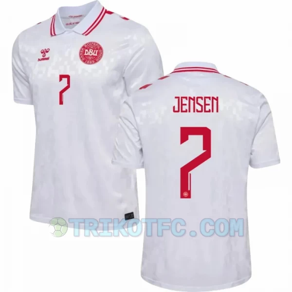 Jensen #7 Dänemark Fußballtrikots EM 2024 Auswärtstrikot Herren