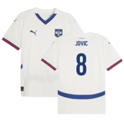 Jovic #8 Serbien Fußballtrikot EM 2024 Auswärtstrikot Herren