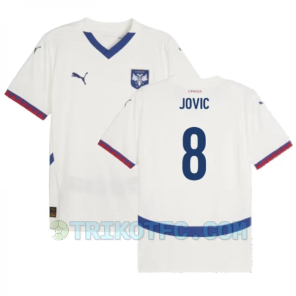 Jovic #8 Serbien Fußballtrikots EM 2024 Auswärtstrikot Herren