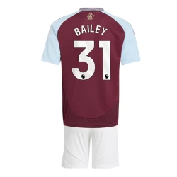 Kinder Aston Villa Bailey #31 Fußball Trikotsatz 2024-25 Heimtrikot