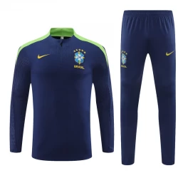 Kinder Brasilien Trainingsanzüge Sweatshirt 2024-25 Blau Player Version