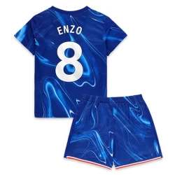 Kinder Chelsea FC Enzo Fernández #8 Fußball Trikotsatz 2024-25 Heimtrikot