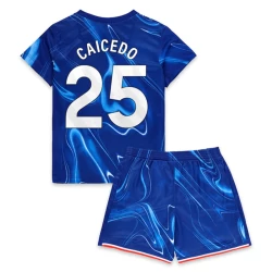 Kinder Chelsea FC Moisés Caicedo #25 Fußball Trikotsatz 2024-25 Heimtrikot