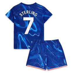 Kinder Chelsea FC Raheem Sterling #7 Fußball Trikotsatz 2024-25 Heimtrikot