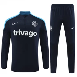Kinder Chelsea FC Trainingsanzüge Sweatshirt 2024-25 Blau Player Version