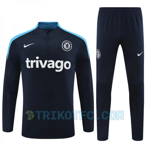 Kinder Chelsea FC Trainingsanzüge Sweatshirt 2024-25 Blau Player Version