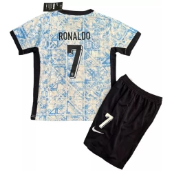Kinder Cristiano Ronaldo #7 Portugal Fußball Trikotsatz EM 2024 Auswärtstrikot