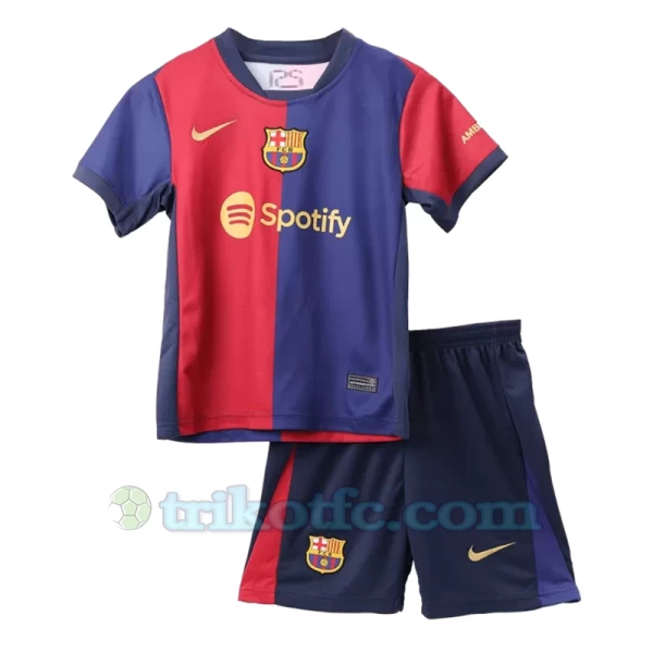 Kinder FC Barcelona Fußball Trikotsatz 2024-25 Heimtrikot