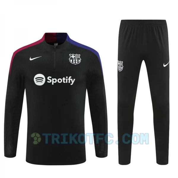 Kinder FC Barcelona Trainingsanzüge Sweatshirt 2024-25 Schwarz Player Version