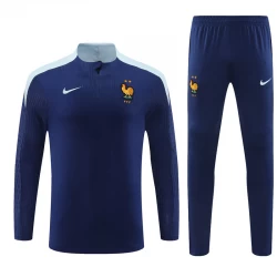 Kinder Frankreich Trainingsanzüge Sweatshirt 2024-25 Blau Player Version
