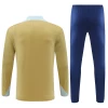 Kinder Frankreich Trainingsanzüge Sweatshirt 2024-25 Goldfarben Player Version