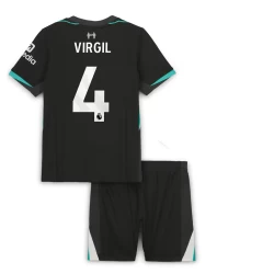 Kinder Liverpool FC Fußball Trikotsatz 2024-25 Virgil van Dijk #4 Auswärtstrikot