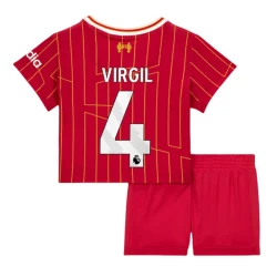 Kinder Liverpool FC Virgil van Dijk #4 Fußball Trikotsatz 2024-25 Heimtrikot