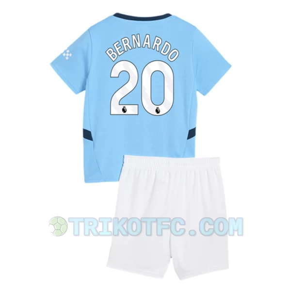 Kinder Manchester City Bernardo Silva #20 Fußball Trikotsatz 2024-25 Heimtrikot