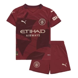 Kinder Manchester City Fußball Trikotsatz 2024-25 Ausweichtrikot